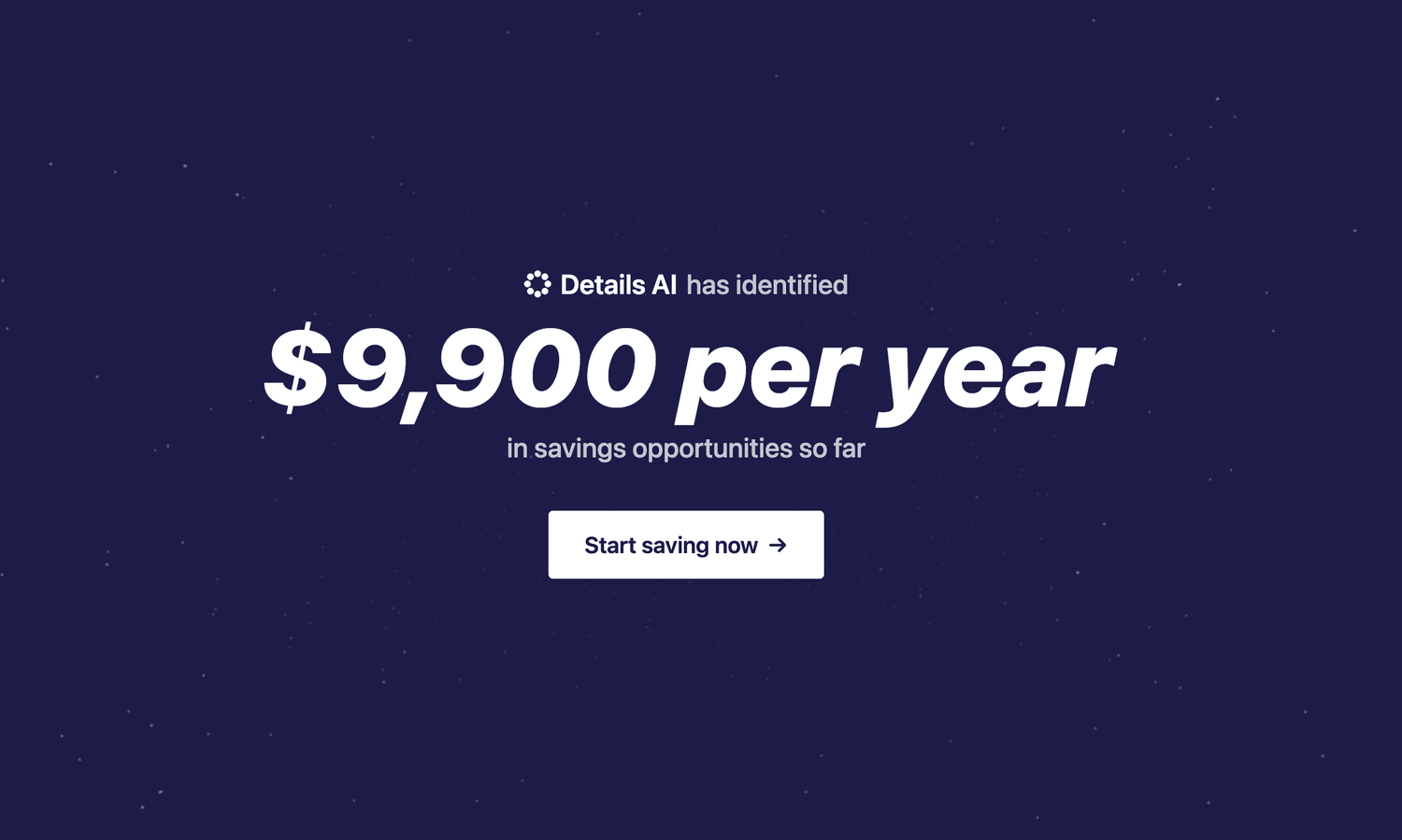 AI-powered savings suggestions