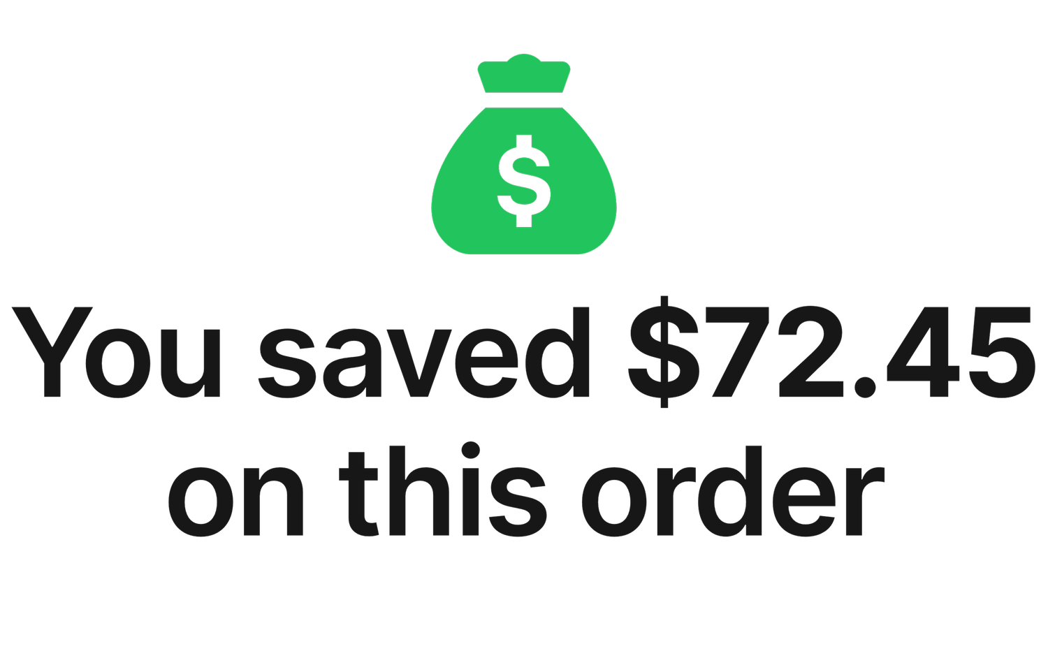 Savings tracked automatically